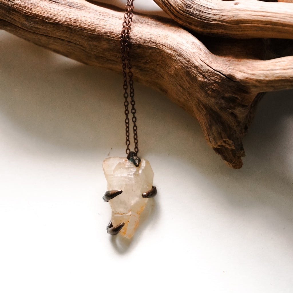 Collana con quarzetto grezzo