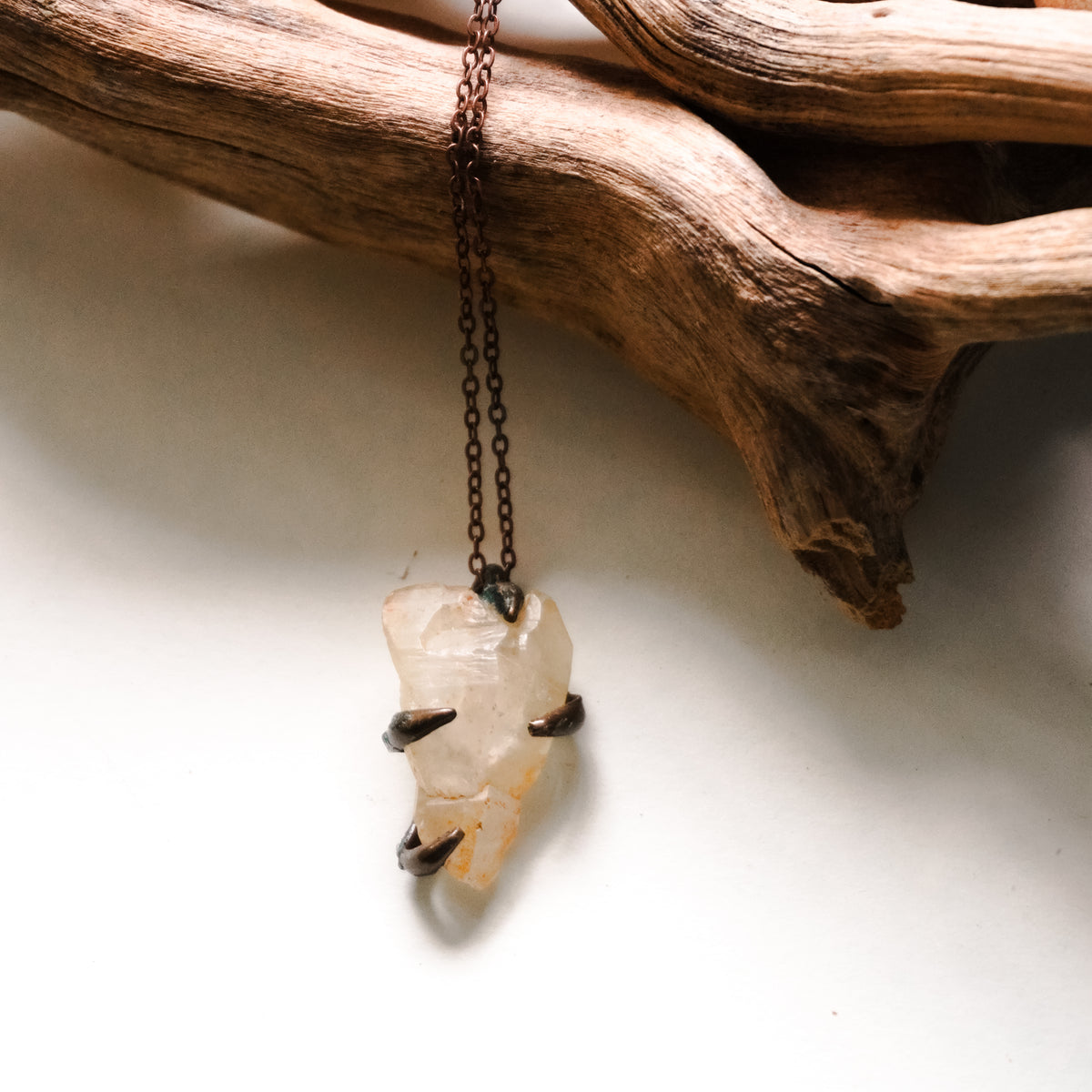 Collana con quarzetto grezzo