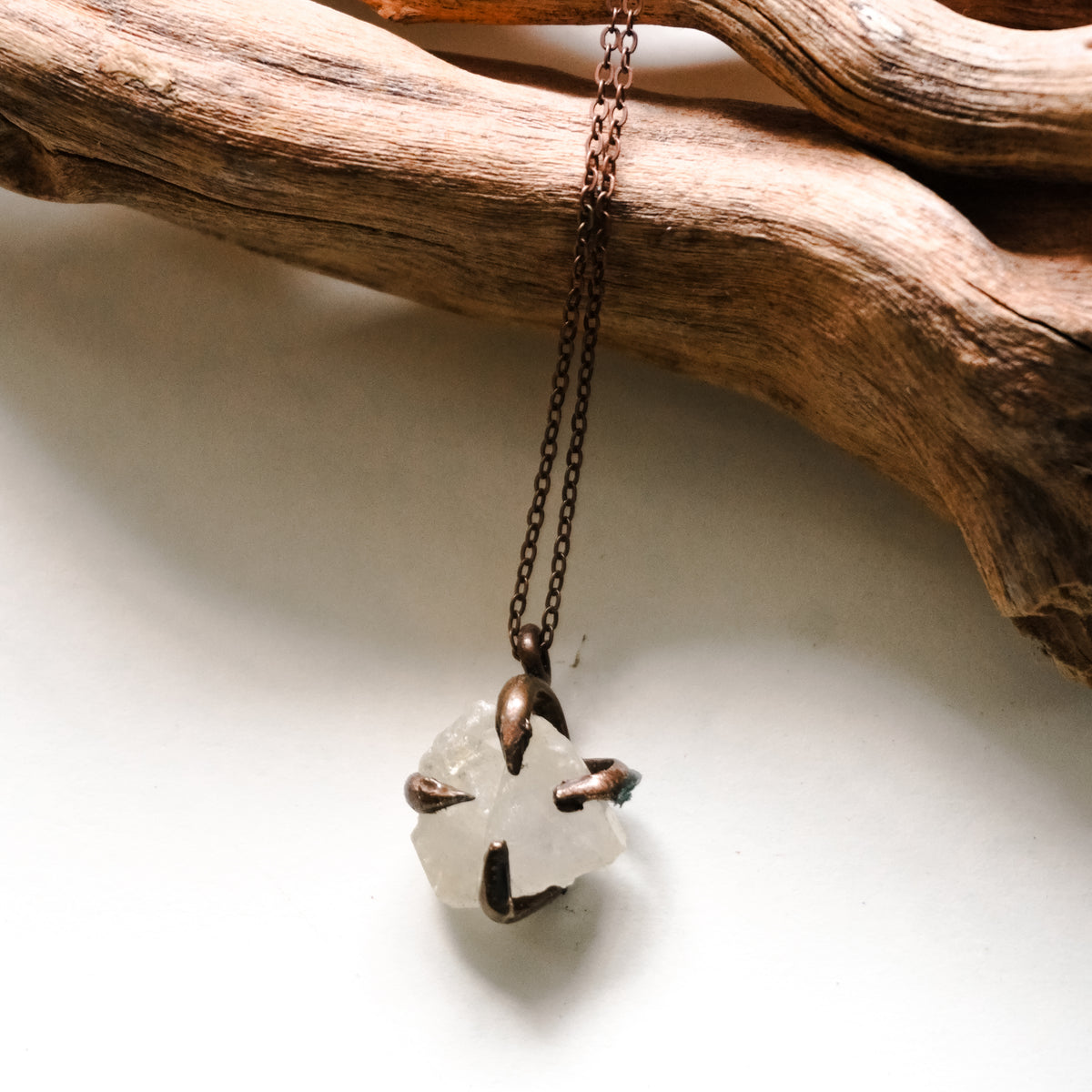 Collana con quarzetto grezzo