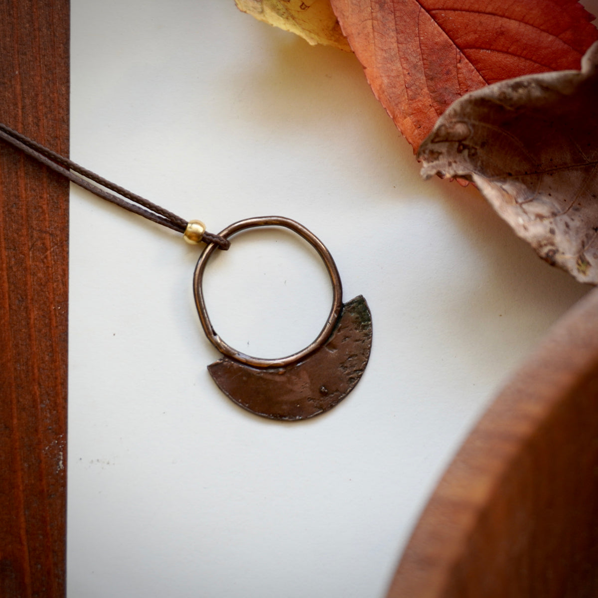 Collana ROC pendente cerchietto contornato