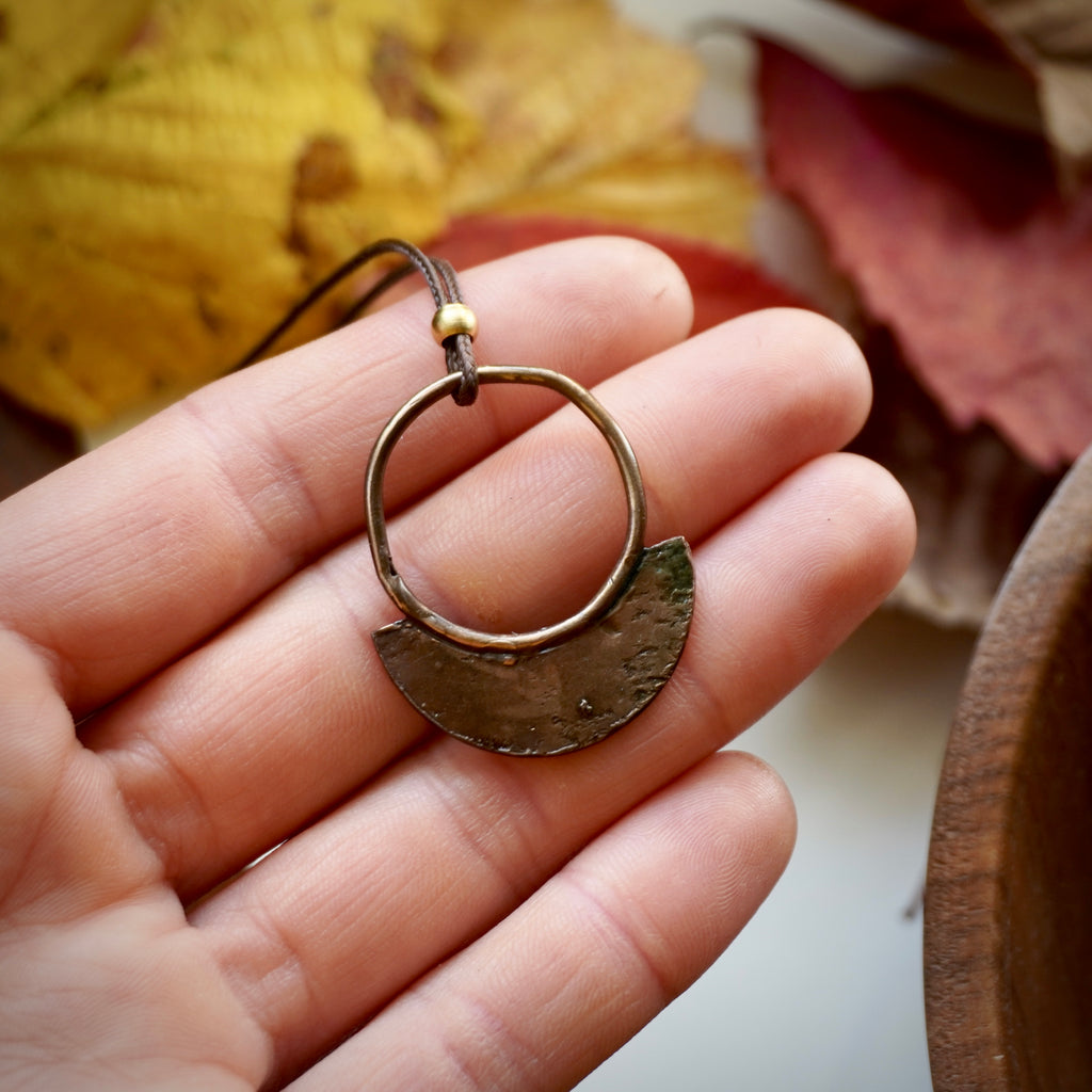 Collana ROC pendente cerchietto contornato