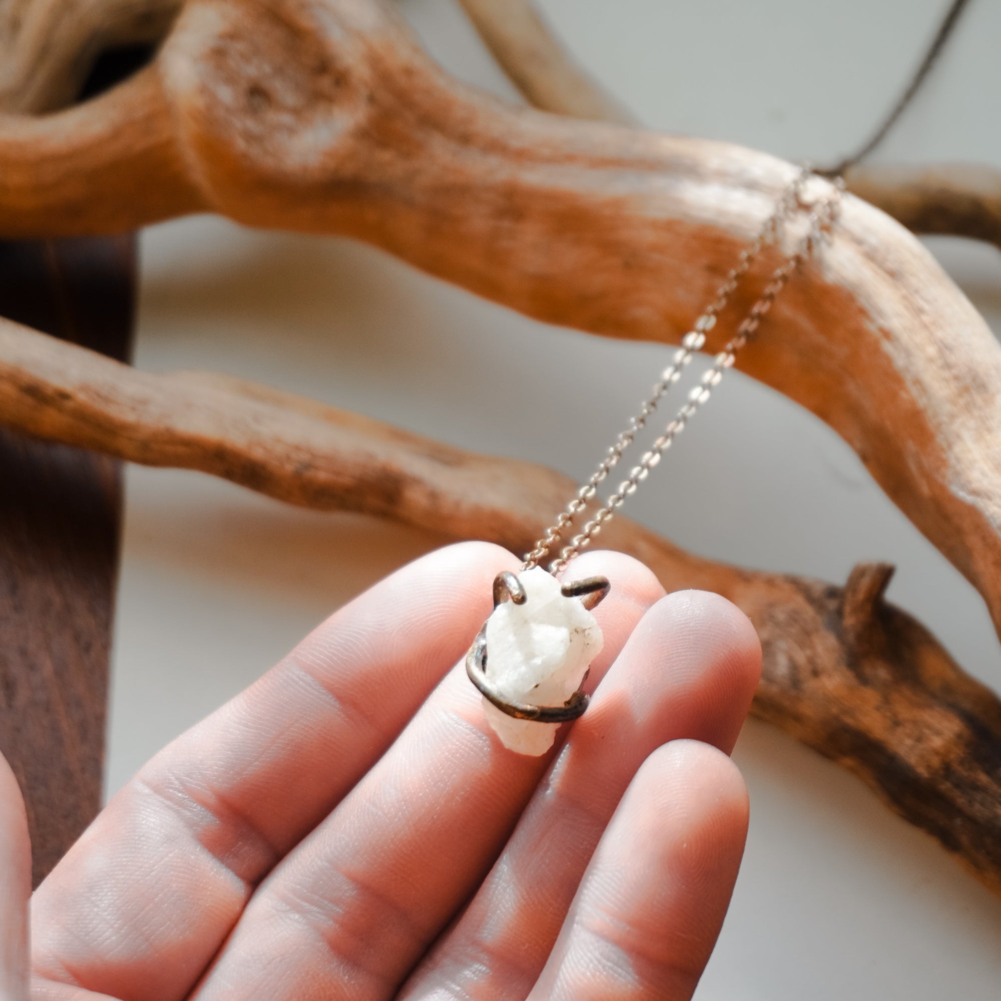 Collana con quarzetto grezzo