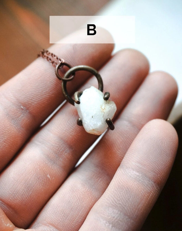 Collana con quarzetto grezzo