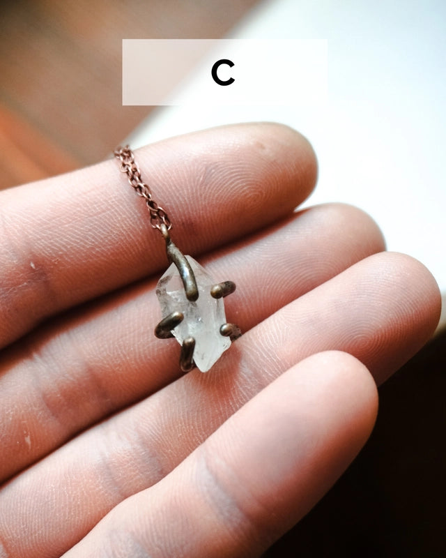 Collana con quarzetto grezzo